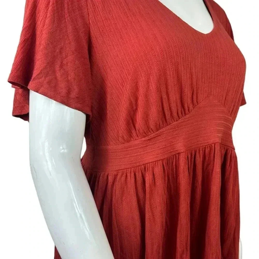 Torrid pointelle ribbed babydoll v neck top with size 1-1X/14-16 - Picture 6 of 10